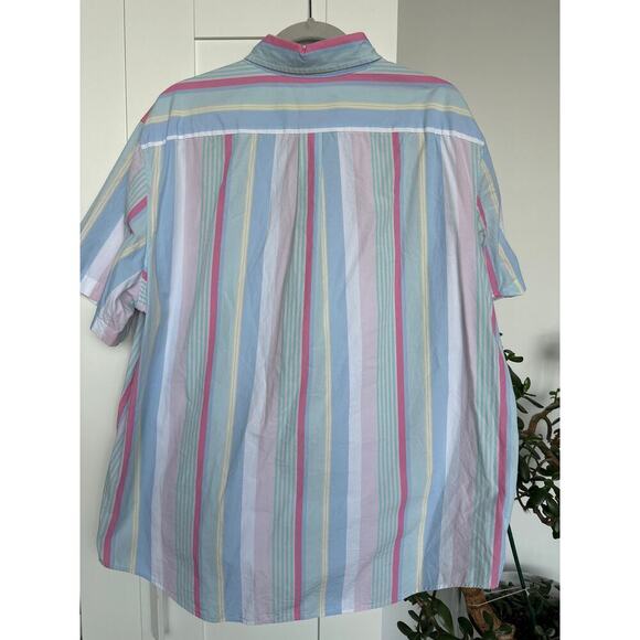 Vineyard Vines Striped Whale Button Down Short Sleeve Shirt, 100% Cotton,Size XL - Picture 3 of 7